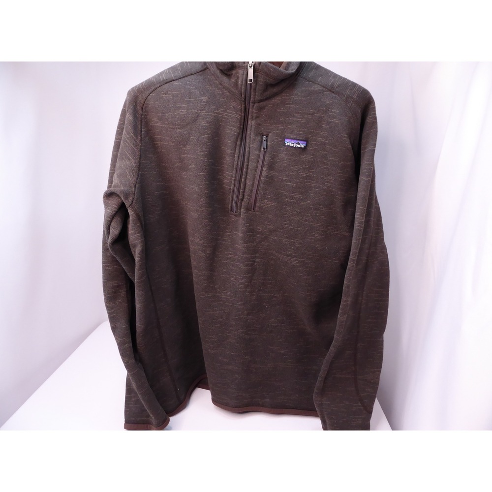 Patagonia Better Sweater Men's XXL Brown Heather 1/4 Zip Fleece Pullover Jacket